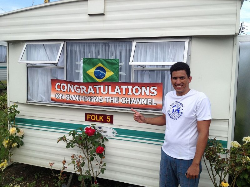 Congratulations Banner for Adriano at Varne Ridge Caravan Park
